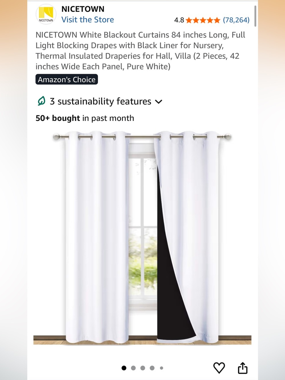 White Blackout Curtains - White